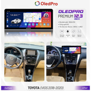 Màn Hình Android OLEDPRO Premium 12.3 inch 2022 5daitinauto VIOS